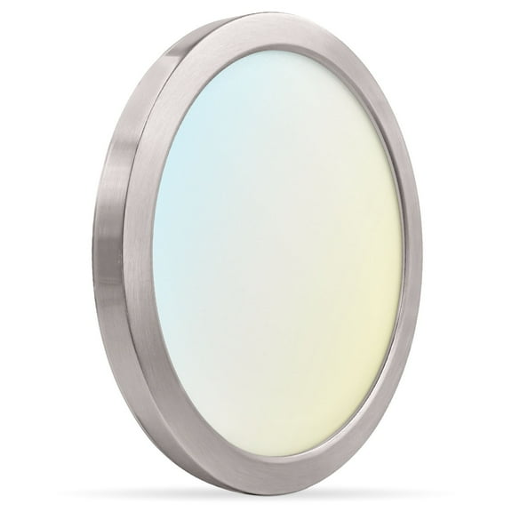 Luxrite 9 Inch LED Flush Mount Ceiling Light, 18W 1250LM, 5CCT 2700K-5000K, Dimmable, Brushed Nickel