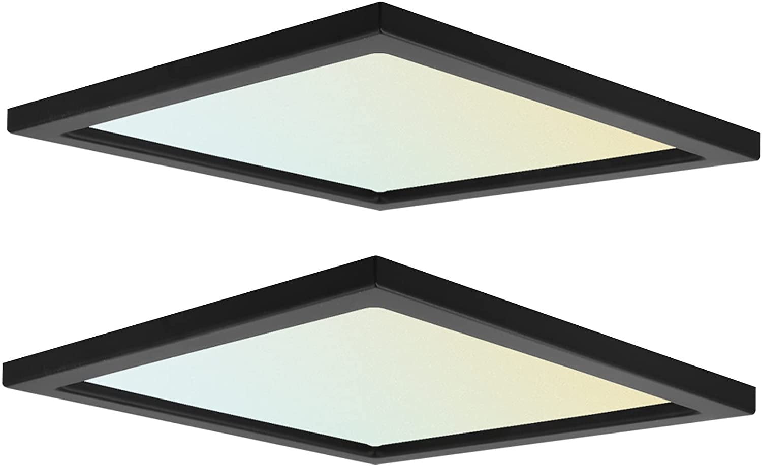 Black 9 Inch Square LED Flush Mount Ceiling Light
