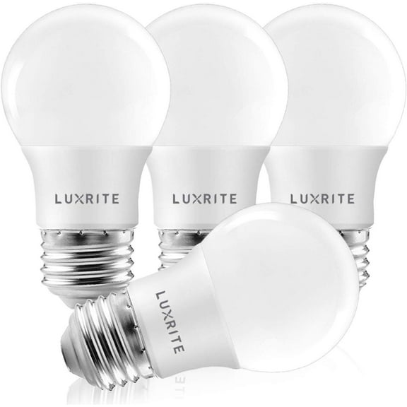 Luxrite A15 LED Dimmable Light Bulb 7W (40W Equivalent) 2700K Warm White, 600 Lumens, E26, 4 Pack