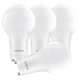 thumbnail image 1 of Luxrite A19 Dimmable LED Light Bulb, 60W Equivalent, 4000K Cool White, GU24, 4-Pack, 1 of 8
