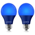 thumbnail image 1 of Luxrite A19 LED Blue Light Bulbs 60W Equivalent Non-Dimmable UL Listed E26 Base 2-Pack, 1 of 6