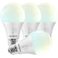 thumbnail image 1 of Luxrite A19 LED Light Bulb 100 Watt Equivalent CRI90 5CCT Dimmable 1600LM 15W E26 ETL 6 Pack, 1 of 7