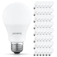 thumbnail image 1 of Luxrite A19 LED Light Bulb 9.5W=75W 3000K 1100 Lumens Non-Dimmable E26 Base Enclosed Fixture Rated Damp Rated ETL 48-Pack, 1 of 7
