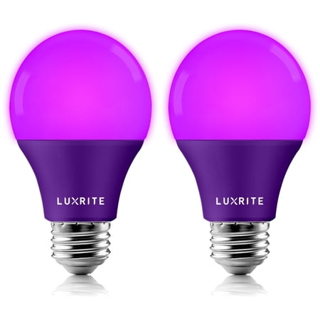 Luxrite A19 LED Purple Light Bulbs 60W Equivalent Non-Dimmable UL Listed E26 Base 2-Pack price history and forecast - Luxrite LR21494