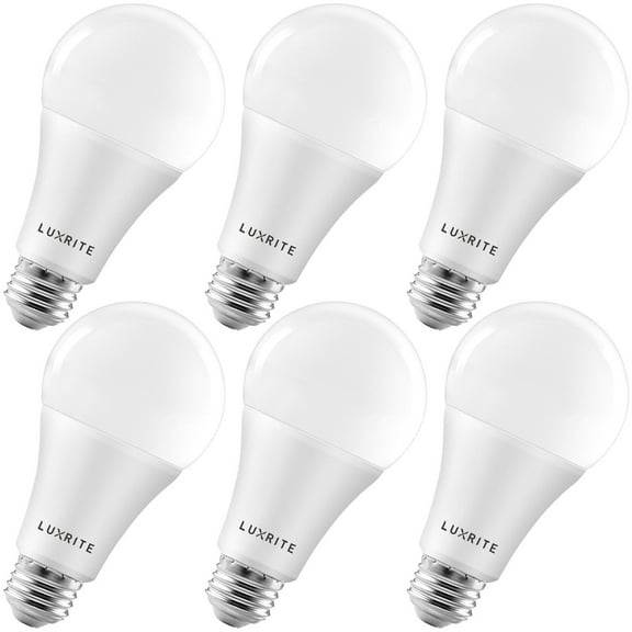 Luxrite A21 Dimmable LED Light Bulbs 22W 150 Watt Equivalent 3000K Soft White, 2550 Lumens, E26, 6-Pack