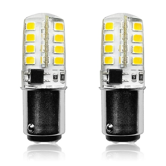 Luxrite BA15D LED Bulb, 3W=40W, Double Contact Bayonet Light Bulb, 2700K Warm White, 200 Lumens 2-Pack