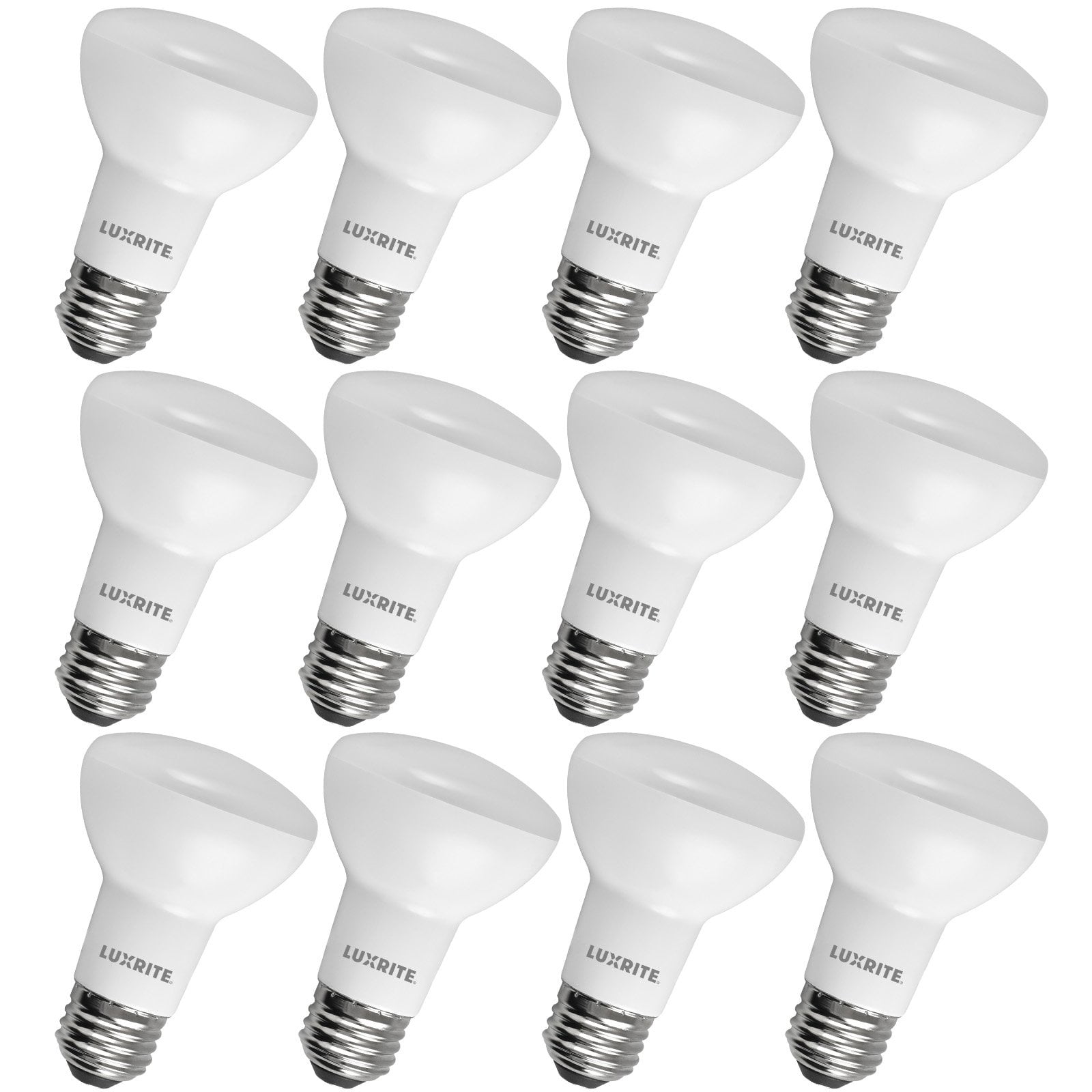 Luxrite 45W Equivalent White Dimmable LED Flood Light Bulbs