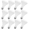 thumbnail image 1 of Luxrite BR30 LED Flood Light Bulb, 8.5W=65W, 4000K Cool White, 650 Lumens, Dimmable, Damp Rated, UL, E26 12 Pack, 1 of 7
