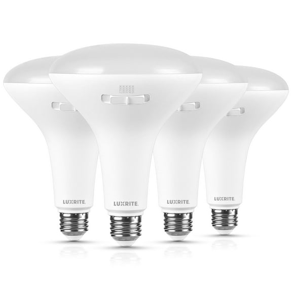 Luxrite BR40 LED Light Bulb 12W=90W 5CCT Dimmable 1080 Lumens LED Flood Light Bulb UL Listed E26 Medium Base 4-Pack