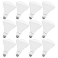 thumbnail image 1 of Luxrite BR40 LED Light Bulbs, 13W=85W, 3500K Natural White, Dimmable, 1100 Lumen, E26 12 Pack, 1 of 7