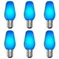 thumbnail image 1 of Luxrite C7 LED Blue Replacement Light Bulbs for String Lights 0.5W Colored Bulb Enclosed Fixture Rated UL E12 Indoor Outdoor 6 Pack, 1 of 7