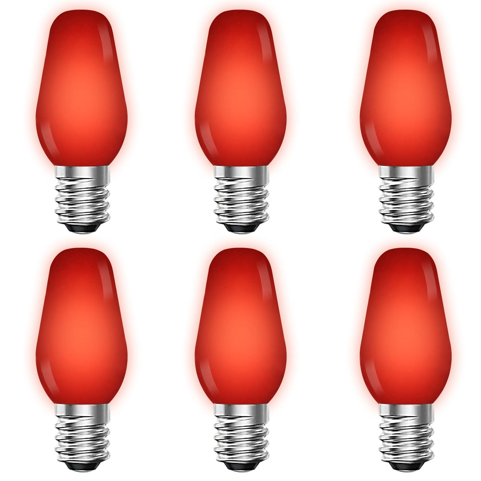 Luxrite C7 LED Red Replacement Light Bulbs for String Lights 0.5W ...
