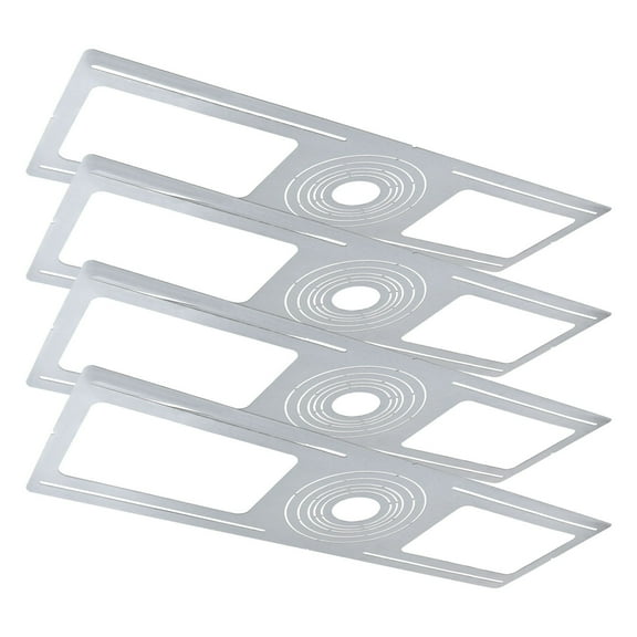 Luxrite Construction Rough-In Mounting Plate, 2-3-3.75-4-5-6 Inch Recessed Light, Downlight with J-Box Housing 4-Pack
