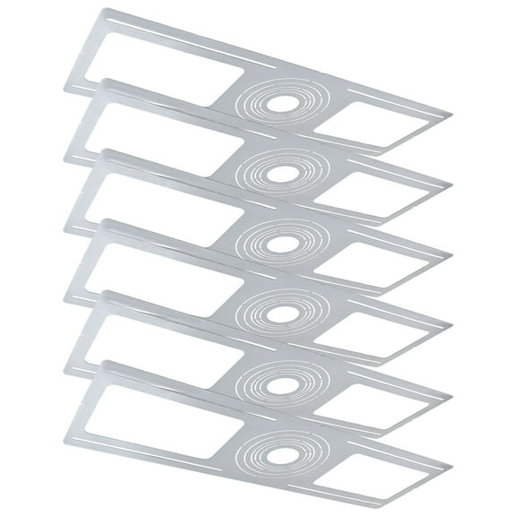 Luxrite Construction Rough-In Mounting Plate, 2-3-3.75-4-5-6 Inch Recessed Light, Downlight with J-Box Housing 6-Pack