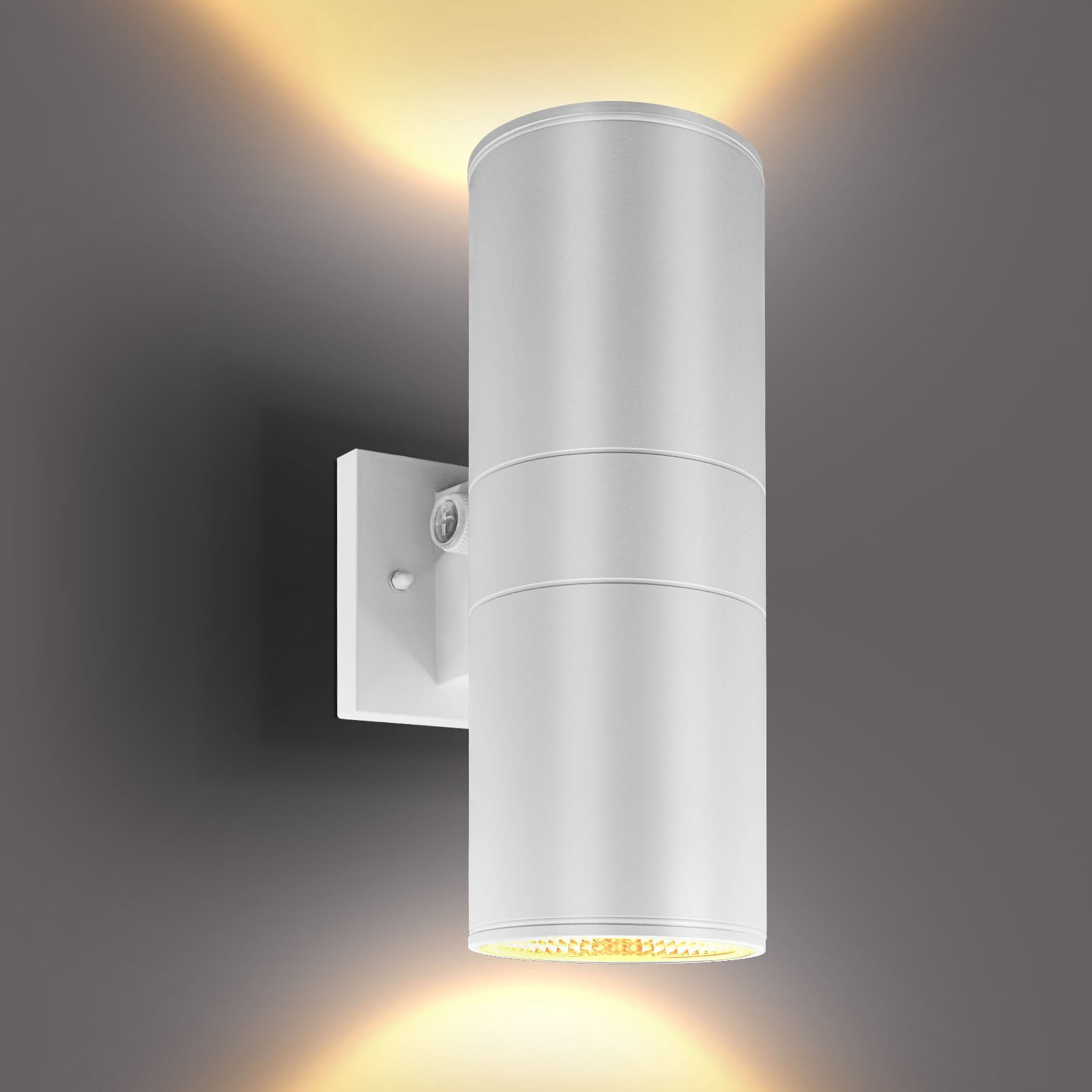 Luxrite Dusk to Dawn LED Modern Outdoor Wall Light 12" 3CCT  18/24/30W Dimmable IP65 ETL - Exterior Porch Patio Garage