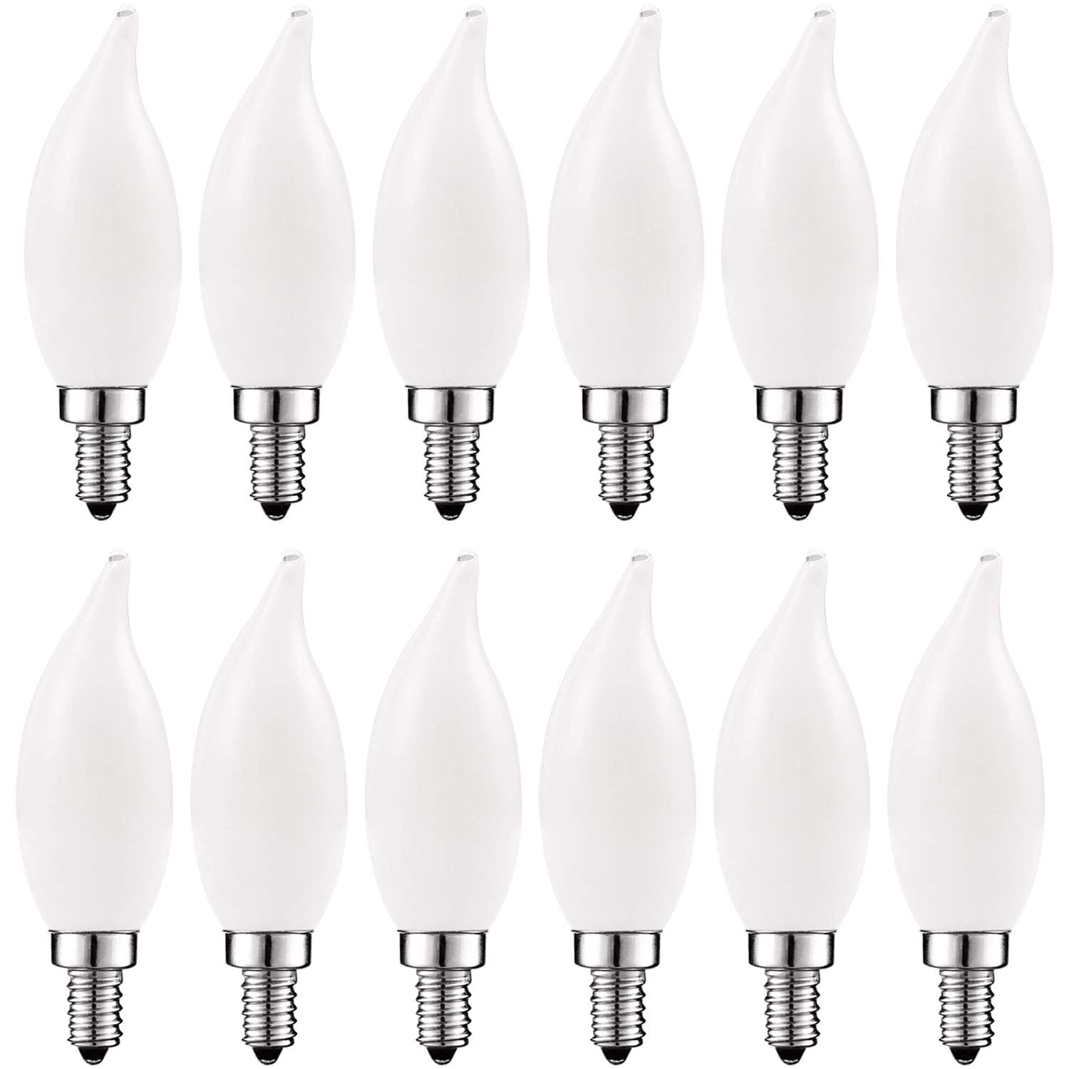 5 Watt Frosted Dimmable LED Candelabra Light Bulbs