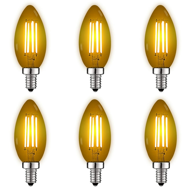 Yellow filament bulb deals