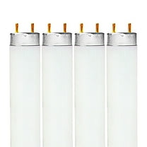 Luxrite F17T8/835 17W 24" T8 Fluorescent Tube Light Bulb, 3500K Natural White, 1350 Lumens, G13 Bi-Pin Base 4-Pack