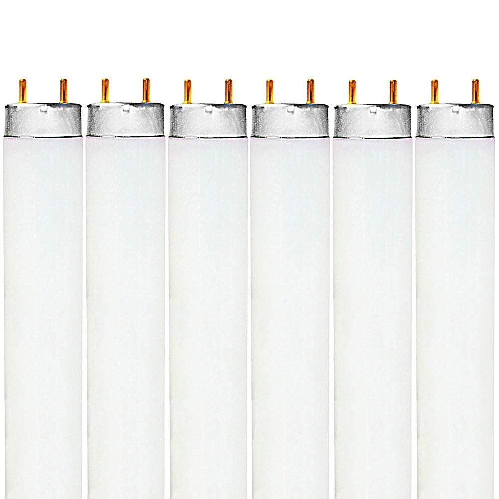 Luxrite F17T8/865 17W 24 Inch T8 Fluorescent Tube Light Bulb, 6500K Daylight, 1350 Lumens, G13 Medium Bi-Pin Base, LR20755, 6-Pack