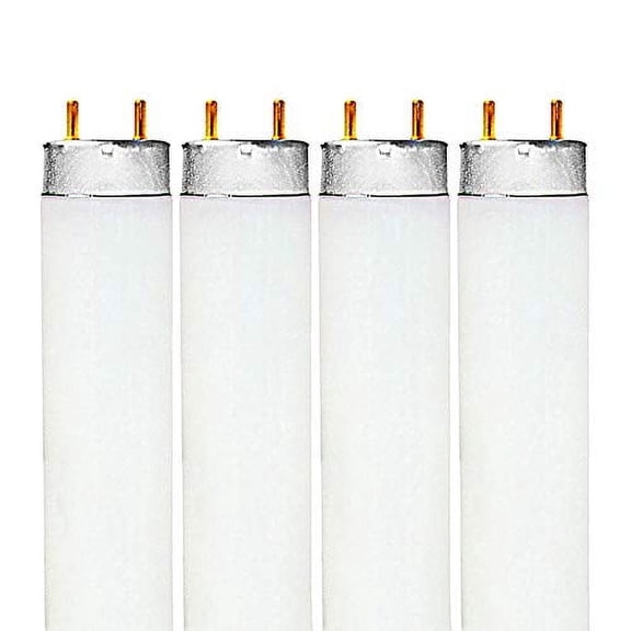 Luxrite F32T8/835 32W 48 Inch T8 Fluorescent Tube Light Bulb, 3500K Natural White, 2800 Lumens, G13 Medium Bi-Pin Base, LR20740, 4-Pack