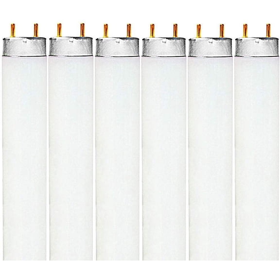 Luxrite F32T8/835 32W 48 Inch T8 Fluorescent Tube Light Bulb, 3500K Natural White, 2800 Lumens, G13 Medium Bi-Pin Base, LR20740, 6-Pack