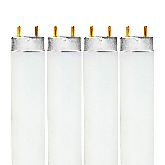Luxrite F32T8/841 32W 48" T8 Fluorescent Tube Light Bulb, 4100K Cool White, 2850 Lumens, G13 Bi-Pin Base, 4 Pack
