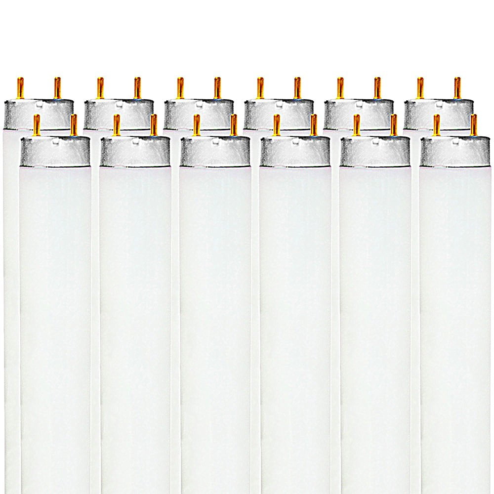 Luxrite F32T8/850 32W 48 Inch T8 Fluorescent Tube Light Bulb, 5000K Bright White, 2800 Lumens, G13 Medium Bi-Pin Base, LR20734, 12-Pack