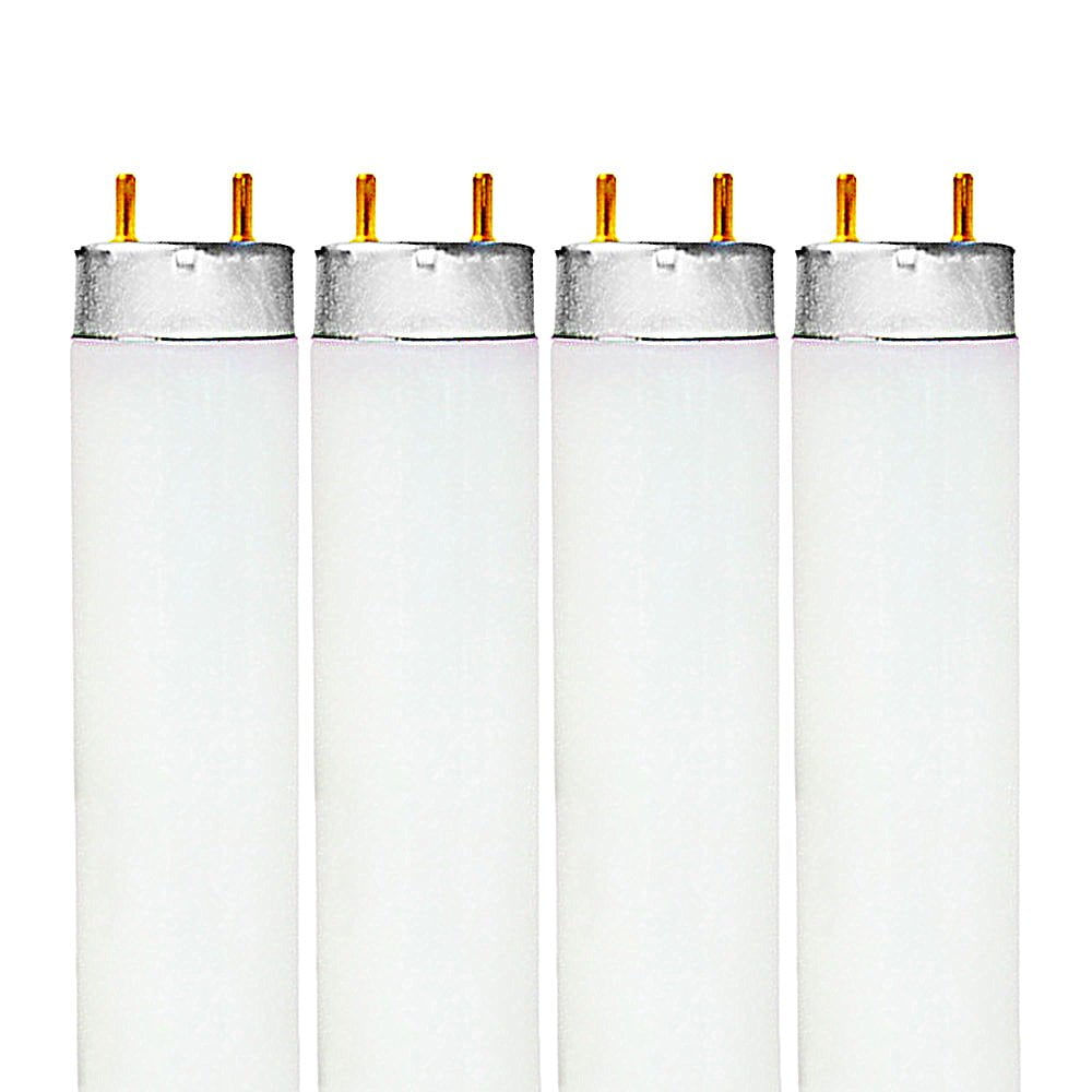 LUXRITE F32T8/850 32W 48 Inch T8 Fluorescent Tube Light Bulb, 5000K Bright White, 2800 Lumens, G13 Medium Bi-Pin Base, LR20734, 4-Pack