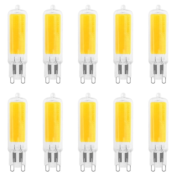 Luxrite G9 LED Bulb Dimmable 4.5W, 50 Watt Equivalent, 2700K Warm White, 450LM, Glass G9 Bi Pin Base, ETL 10 Pack