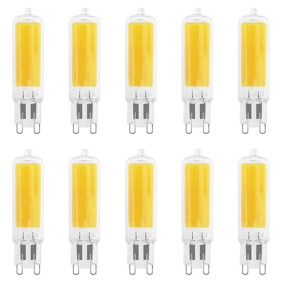Luxrite G9 LED Bulb Dimmable 4.5W, 50 Watt Equivalent, 5000K Bright White, 450LM, Glass G9 Bi Pin Base, ETL 10 Pack