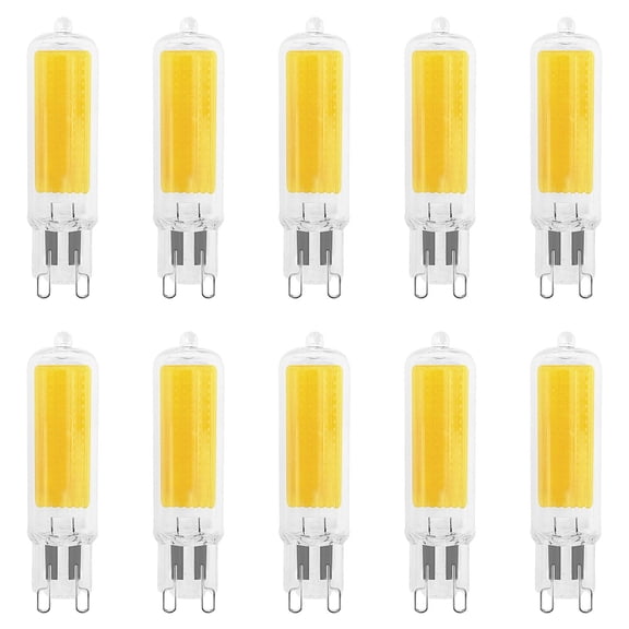Luxrite G9 LED Bulb Dimmable 4.5W, 50 Watt Equivalent, 5000K Bright White, 450LM, Glass G9 Bi Pin Base, ETL 10 Pack
