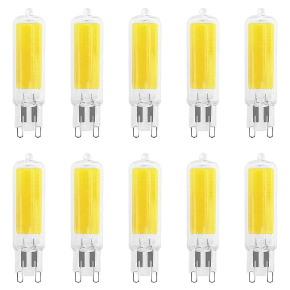 Luxrite G9 LED Bulb Dimmable 4.5W, 50 Watt Equivalent, 6500K Daylight, 450LM, Glass G9 Bi Pin Base, ETL 10 Pack