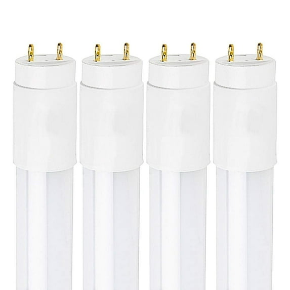 Luxrite LED 4FT T8 Tube light 18W=32W, 3000K Soft White, 2000 Lumens, Damp Rated, ETL Listed, G13 4-Pack