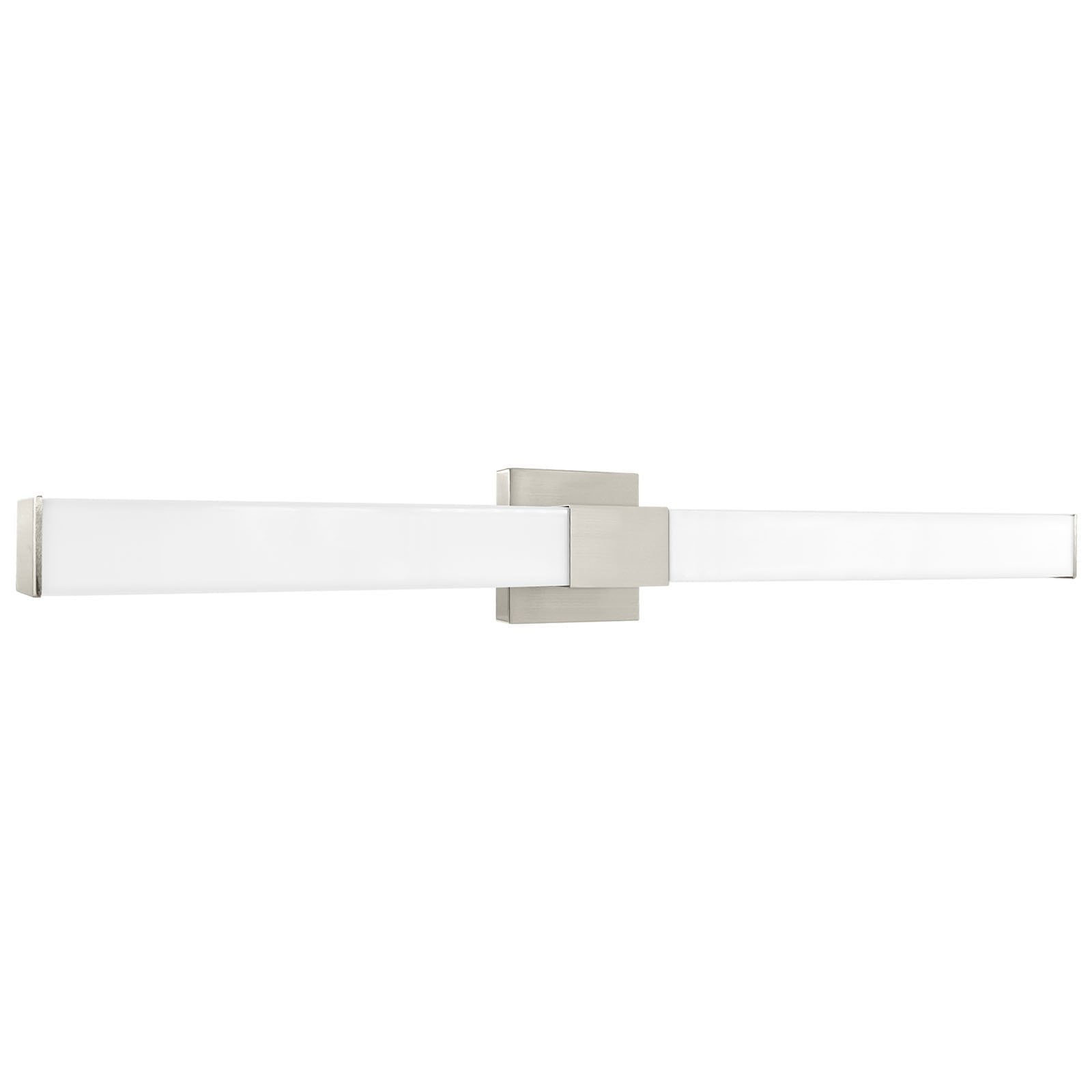 Luxrite LED Bathroom Vanity Light Fixtures Square 48 Inch Brushed Nickel 5 CCT 2700K-5000K 38W 2800 Lumens Dimmable
