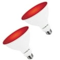 thumbnail image 1 of Luxrite LED PAR38 Flood Red Light Bulb, 8W=45W, Damp Rated, UL Listed, E26 Base, Indoor Outdoor, Decoration 2 Pack, 1 of 7