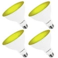 thumbnail image 1 of Luxrite LED PAR38 Flood Yellow Light Bulb, 8W=45W, Damp Rated, UL Listed, E26 Base, Indoor Outdoor, Decoration 3 Pack, 1 of 7