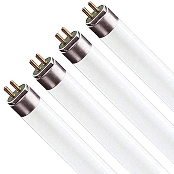 Luxrite LR20765 4-Pack 54-Watt 4 FT T5 High Output Fluorescent Tube Light Bulb, Daylight 6500K, 4200 Lumens, G5 Mini Bi-Pin Base