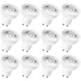 thumbnail image 1 of Luxrite MR16 GU10 LED Bulbs Dimmable, 50W Halogen Equivalent, 500 Lumens, 120V, Enclosed Fixture Rated (12 Pack) 3000K (Soft White), 1 of 5