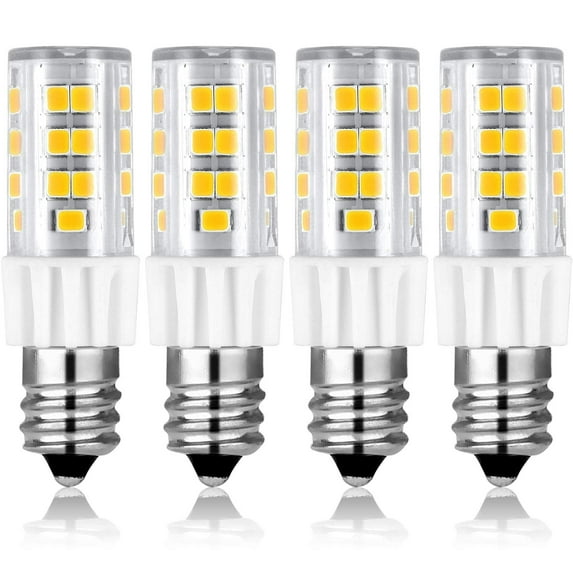 Luxrite Mini Candelabra E12 LED Bulb, T4/T3, 40W Equivalent, 4000K Cool White, Dimmable, 500 Lumens, ETL Listed 4-Pack