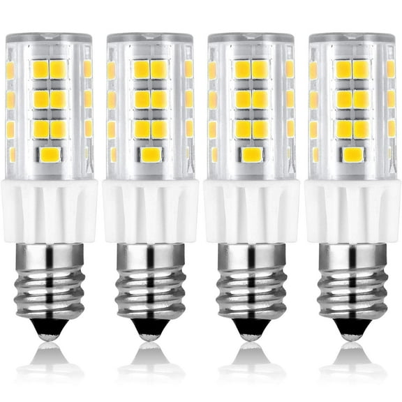 Luxrite Mini Candelabra E12 LED Bulb, T4/T3, 40W Equivalent, 5000K Bright White, Dimmable, 500 Lumens, ETL Listed 4-Pack