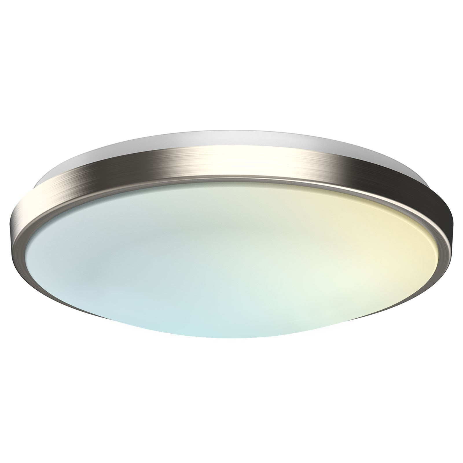 Brushed Nickel 11" LED Flush Mount Light with Motion Sensor