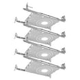 thumbnail image 1 of Luxrite New Construction Mounting Plate, 2-3-4 Inch, Extendable Hanger Bars, Sliding Plate, 4 Cutout Sizes - Recessed Lighting Shallow Housing 4 Pack, 1 of 6