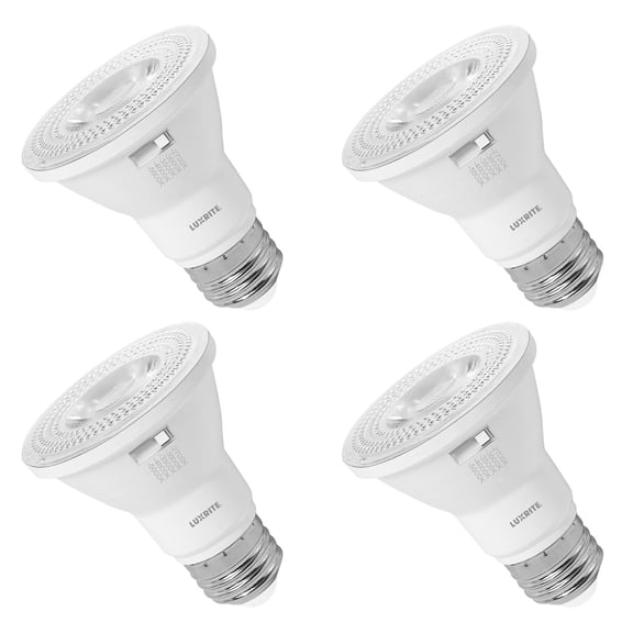 Luxrite PAR20 LED Flood Light Bulb 5CCT 550 Lumens 7W Dimmable Damp Rated 4 Pack