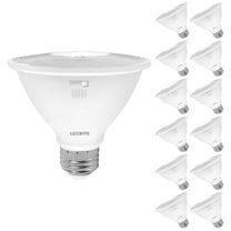 Luxrite PAR30 Short Neck LED Flood Light Bulb 10W 5CCT 850LM Dimmable 12 Pack