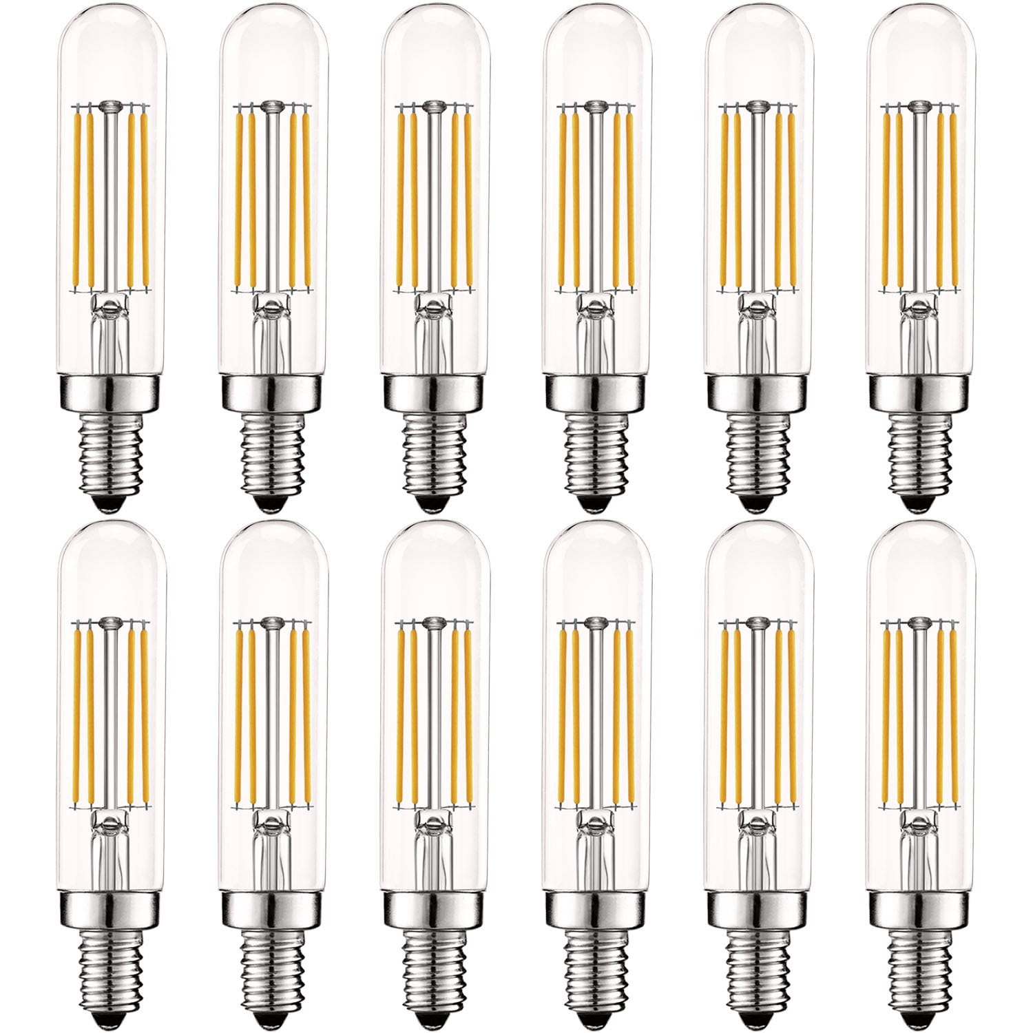 5W White Dimmable LED Candelabra Light Bulbs, 12-Pack