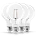 thumbnail image 1 of Luxrite Vintage G25 LED Light Bulb 4.5W=60W 5CCT Dimmable 500 Lumens LED Edison Bulb UL Listed E26 Base 4-Pack, 1 of 7