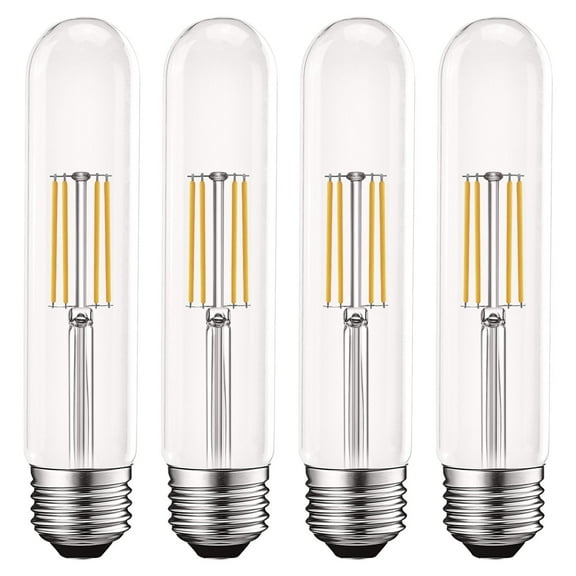 Luxrite Vintage T9 LED Tube Light Bulbs 60W Equivalent, 3000K Soft White, 550LM, Dimmable, 5W, UL, E26 Base 4 Pack
