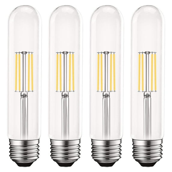 Luxrite Vintage T9 LED Tube Light Bulbs 60W Equivalent, 4000K Cool White, 550LM, Dimmable, 5W, UL, E26 Base 4 Pack
