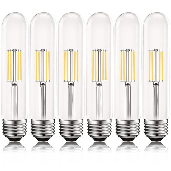 Luxrite Vintage T9 LED Tube Light Bulbs 60W Equivalent, 4000K Cool White, 550LM, Dimmable, 5W, UL, E26 Base 6 Pack