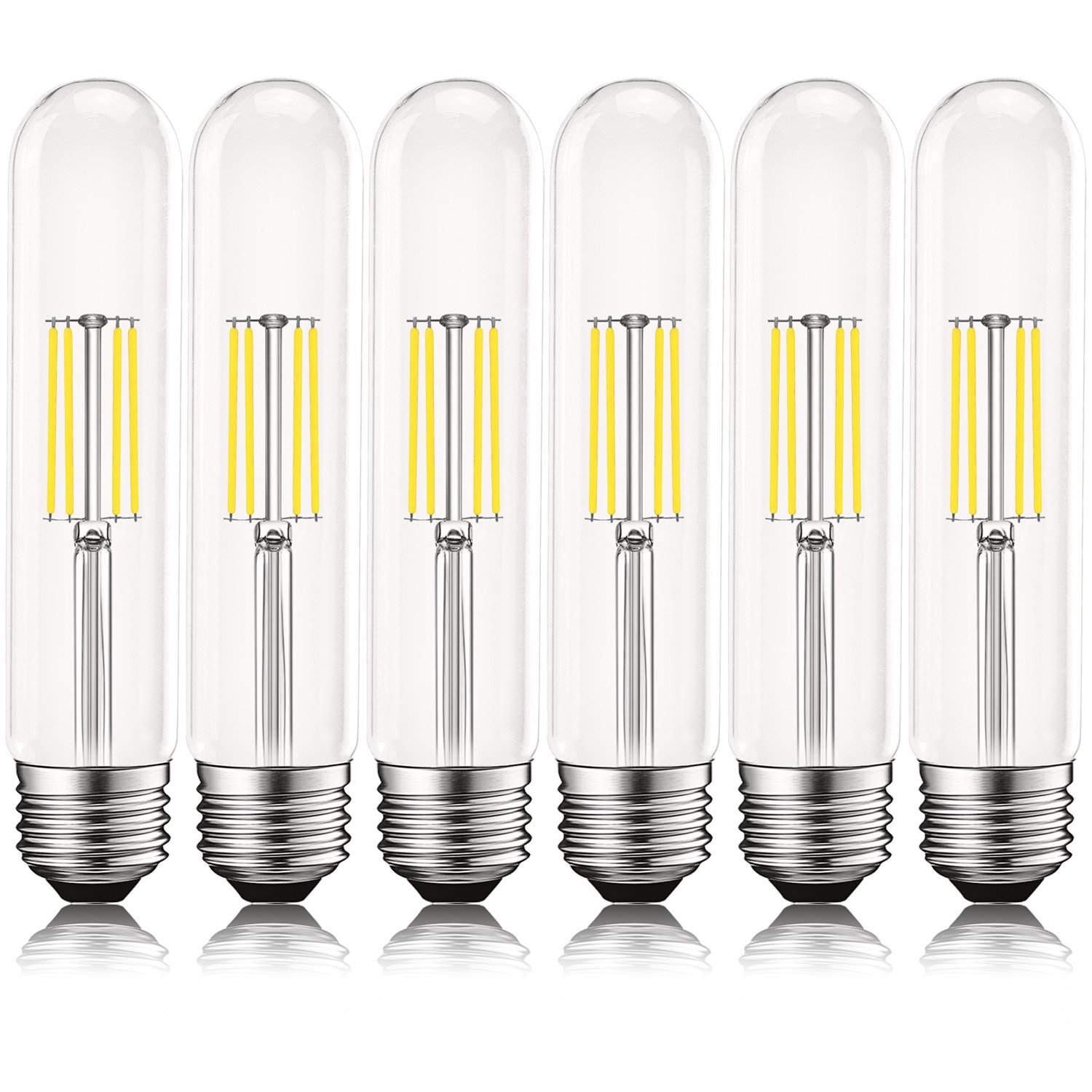 Luxrite Vintage T9 LED Tube Light Bulbs 60W Equivalent, 5000K Bright White, 550LM, Dimmable, 5W, UL, E26 Base 6 Pack